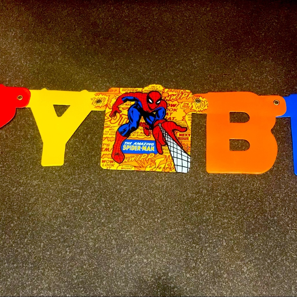 COPY - Spiderman Happy Birthday Banner